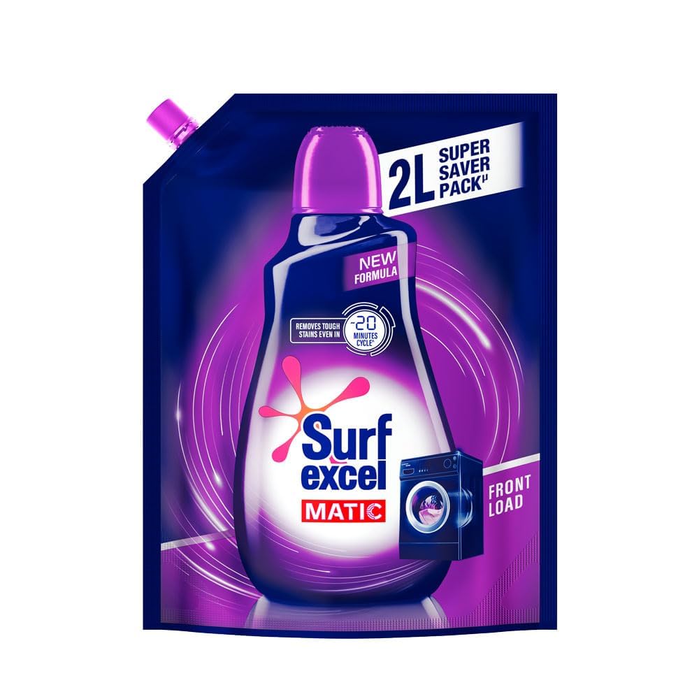 Amazon.com: Surf Excel Front Load Matic Liquid Detergent Pouch - 2